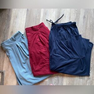 EUC worn once, Halara wide leg 3X lot, 3 different fabrics